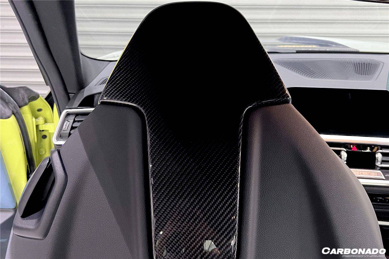 Carbonado 2021-UP BMW M4   M3 G82 G83 G80 OE Style Carbon Fiber UP Seat-back Cover