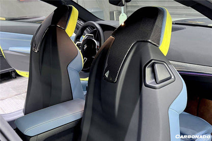 Carbonado 2021-UP BMW M4   M3 G82 G83 G80 OE Style Carbon Fiber UP Seat-back Cover