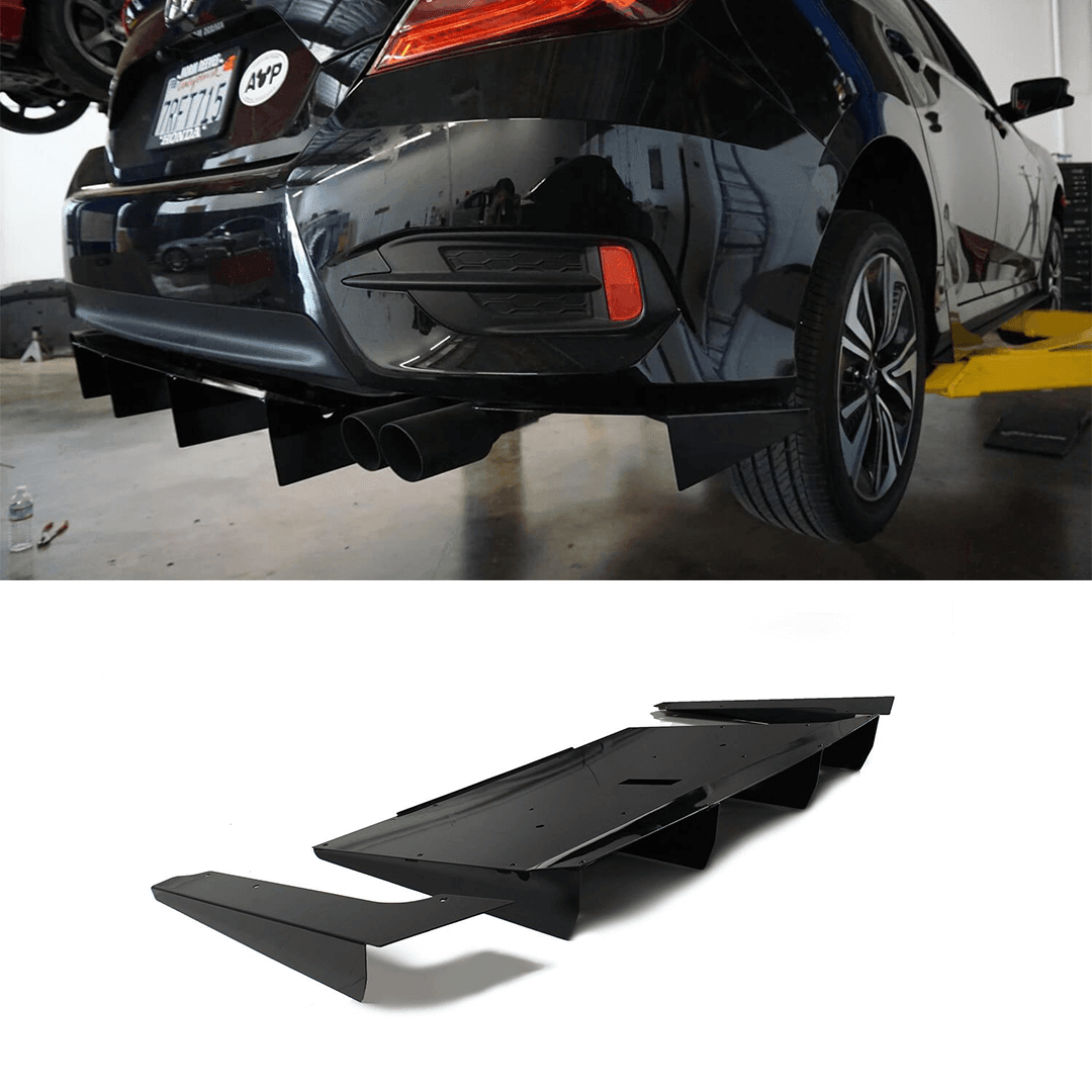 Aeroflow Dynamics Rear Diffuser V1 (2016-2018 Honda Civic Sedan)
