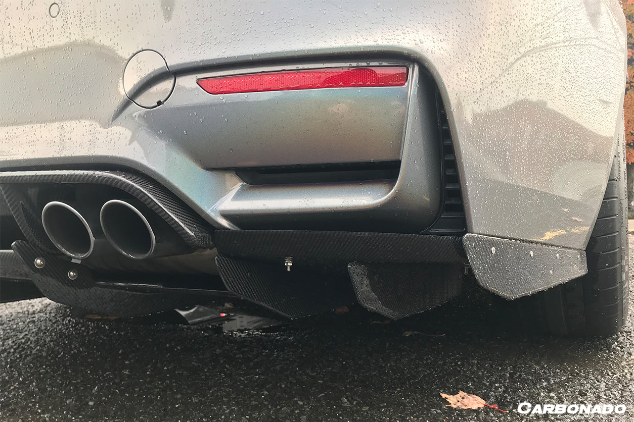 Carbonado 2014-2020 BMW M3 F80 M4 F82 VA Style Carbon Fiber Rear Diffuser and  Lip