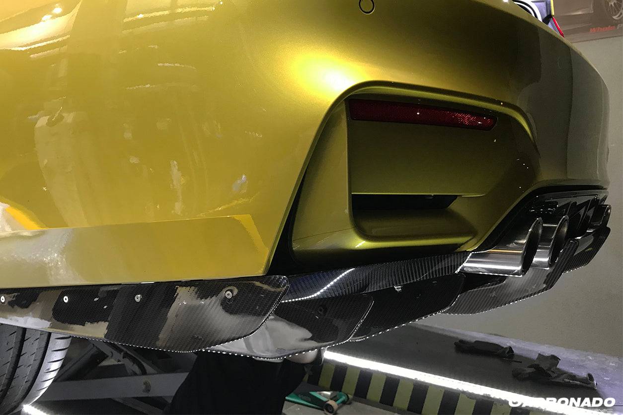 Carbonado 2014-2020 BMW M3 F80 M4 F82 VA Style Carbon Fiber Rear  Diffuser  Lip