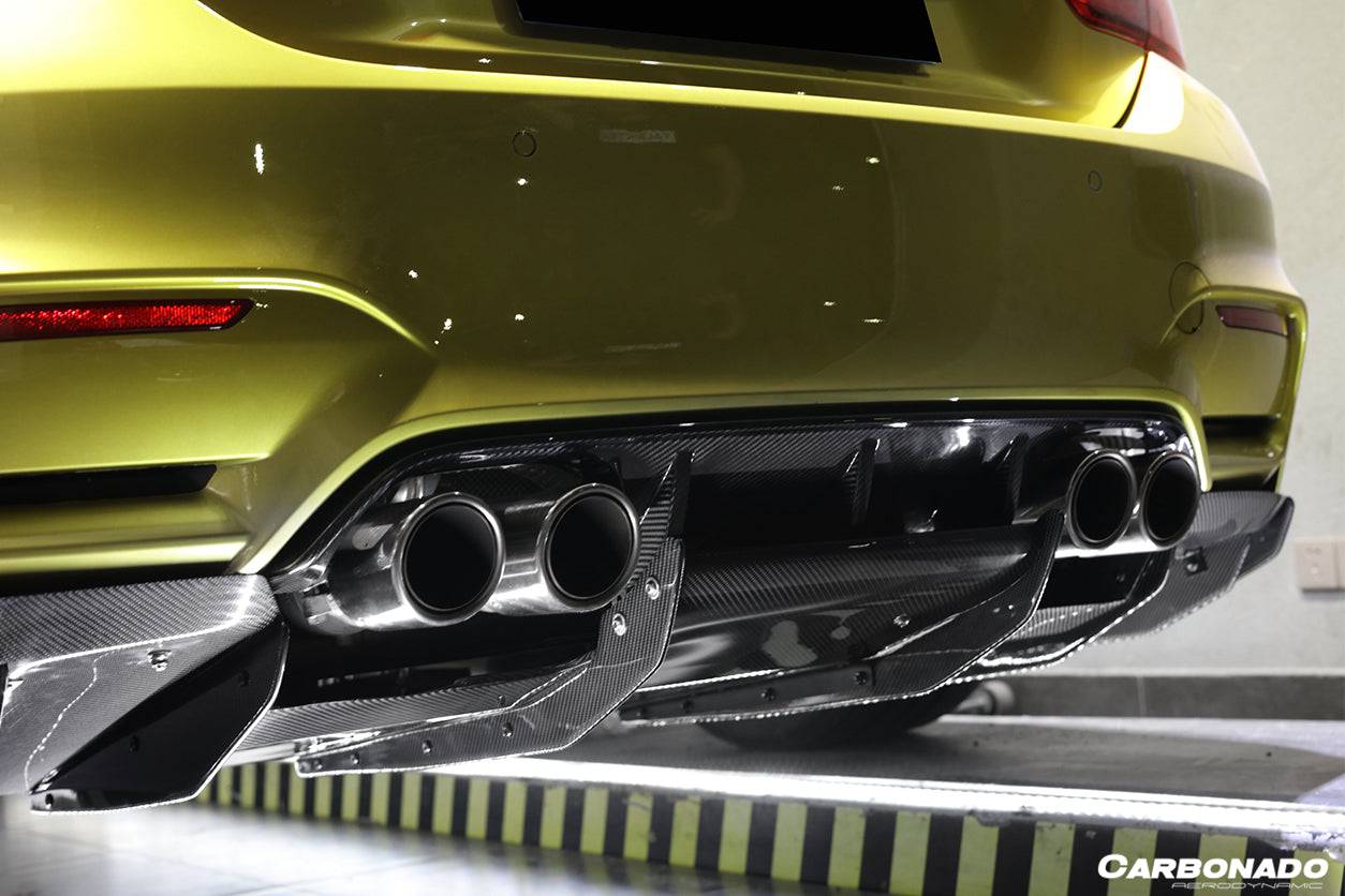 Carbonado 2014-2020 BMW M3 F80 M4 F82 VA Style Carbon Fiber Rear  Diffuser  Lip