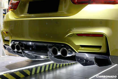 Carbonado 2014-2020 BMW M3 F80 M4 F82 VA Style Carbon Fiber Rear  Diffuser  Lip