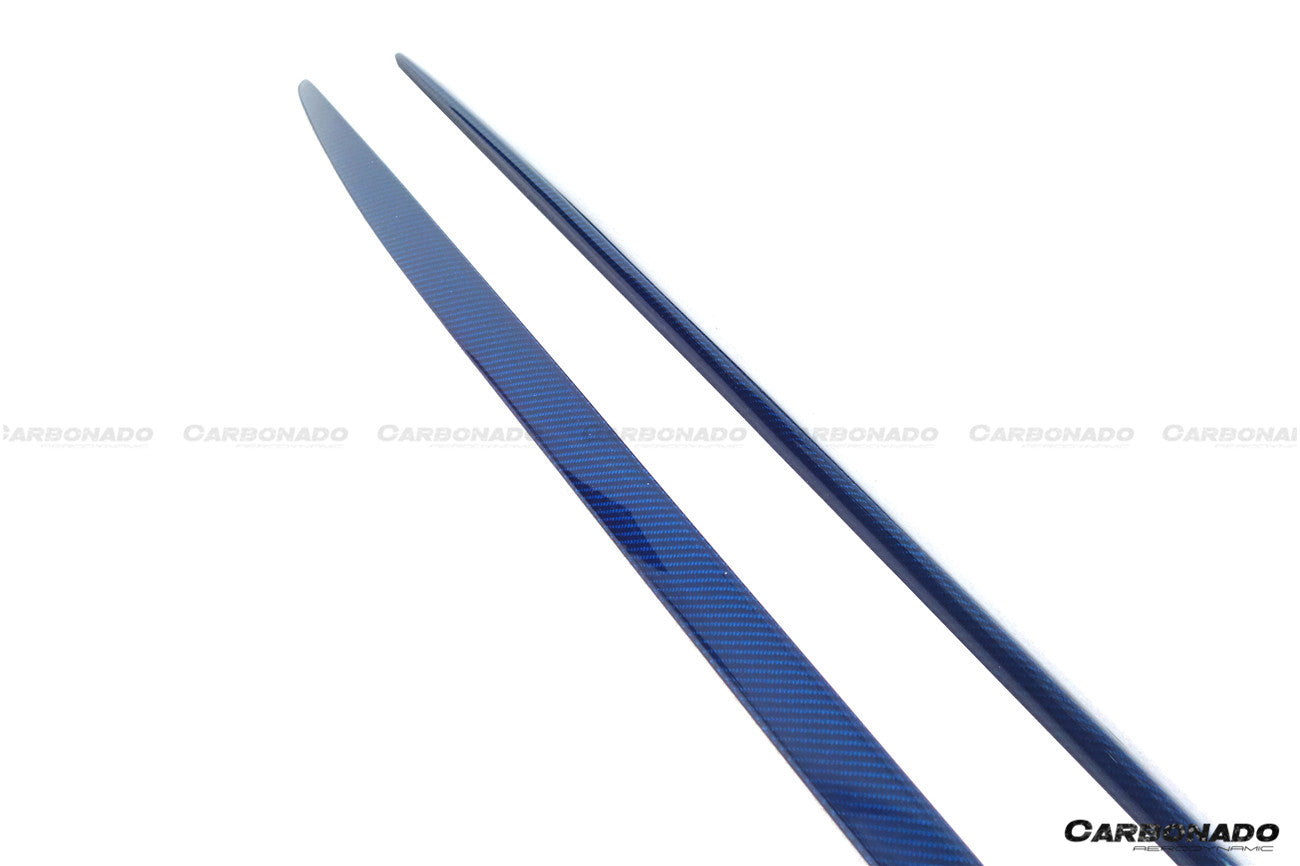 Faldones laterales de fibra de carbono para Mercedes Benz W205 C63 S AMG Coupé Carbonado 2015-2021, extensión de labio adicional