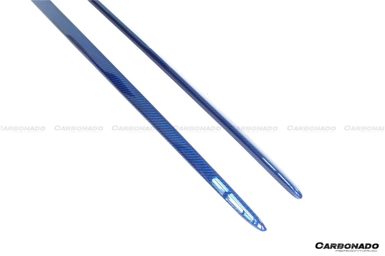 Faldones laterales de fibra de carbono para Mercedes Benz W205 C63 S AMG Coupé Carbonado 2015-2021, extensión de labio adicional