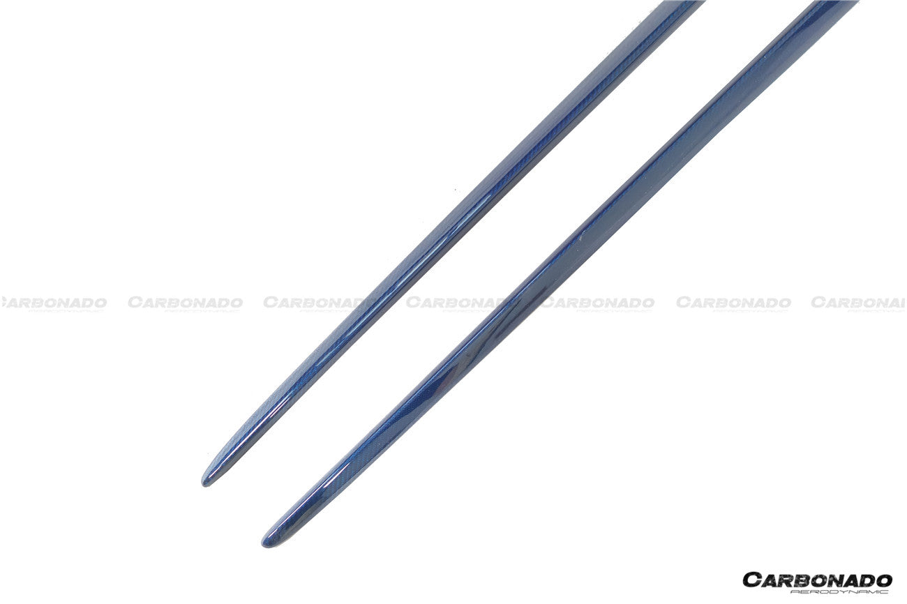 Faldones laterales de fibra de carbono para Mercedes Benz W205 C63 S AMG Coupé Carbonado 2015-2021, extensión de labio adicional