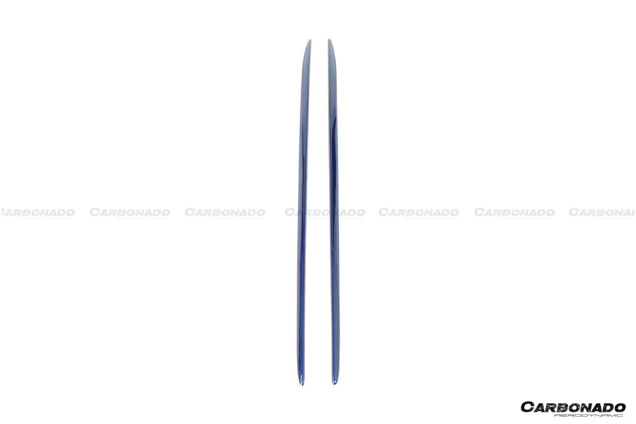 Faldones laterales de fibra de carbono para Mercedes Benz W205 C63 S AMG Coupé Carbonado 2015-2021, extensión de labio adicional