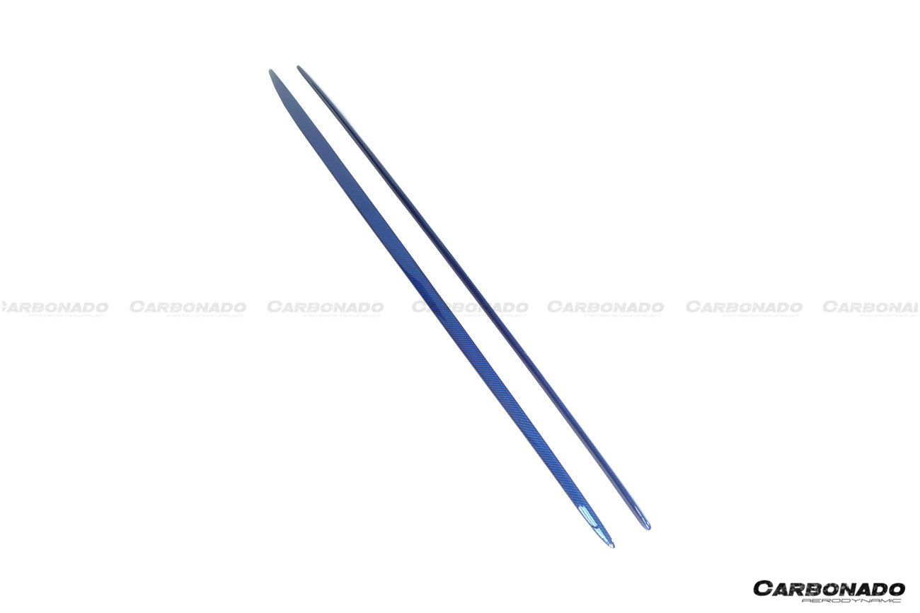 Faldones laterales de fibra de carbono para Mercedes Benz W205 C63 S AMG Coupé Carbonado 2015-2021, extensión de labio adicional