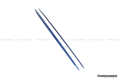 Faldones laterales de fibra de carbono para Mercedes Benz W205 C63 S AMG Coupé Carbonado 2015-2021, extensión de labio adicional