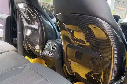 Carbonado 2019-2024 Mercedes Benz W464 G550 G63AMG G-Wagon Dry Carbon Fiber Seat-back Cover Replacement
