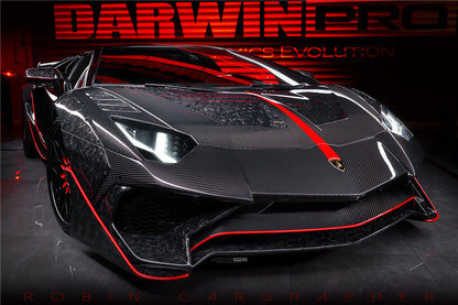 DarwinPRO 2011-2016 Lamborghini Aventador LP700 Roadster SV-BKSSII Style Carbon Fiber Aero Full Wide Body Kit