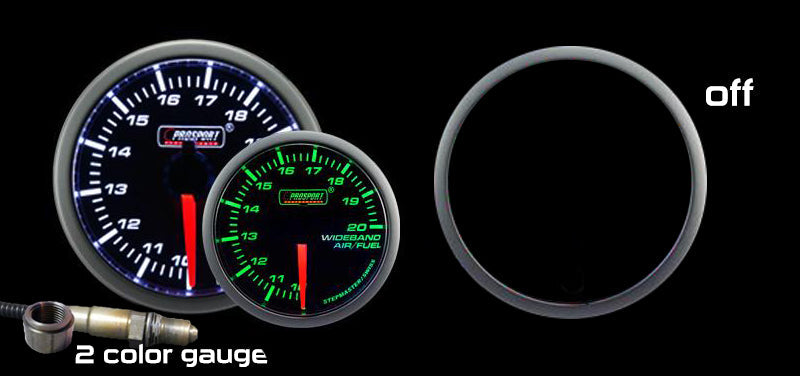 Prosport 2-1/16" Green/White Premium Wideband Air Fuel Ratio kit