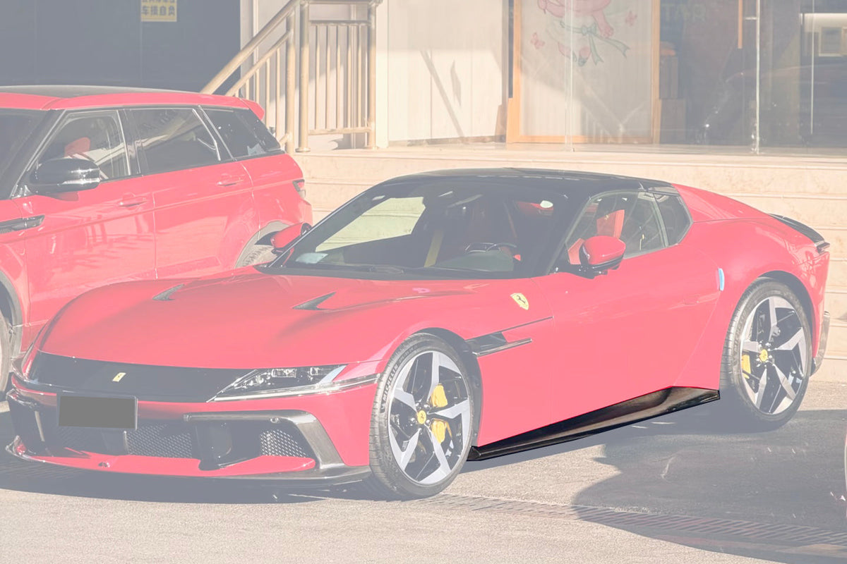 2024-UP Ferrari 12Cilindri F167 Autoclave Carbon Fiber Side Skirts DarwinPRO (OE) Fits: Coupe, Spider (DRYCFF12C-MIWOE-SS)