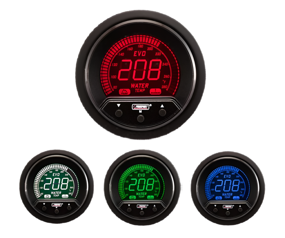 Medidor de temperatura de agua eléctrico Prosport Premium Evo de 2-1/16"