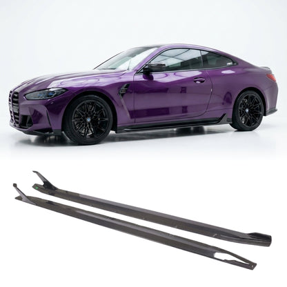 K2 Industries Dry Carbon Fiber Side Skirt Extensions – BMW G82 & G83 M4 Coupe (2021+)