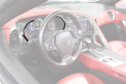DarwinPRO 2013-2019 Corvette C7 Z06 Grandsport - Embellecedor de fibra de carbono para panel interior del tablero