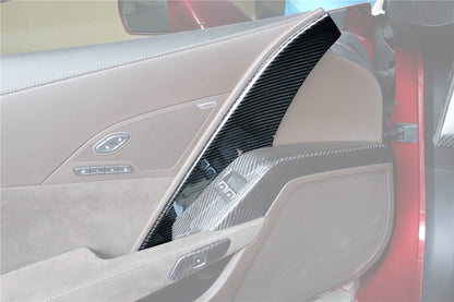 Embellecedor de panel interior de puerta de fibra de carbono seco DarwinPRO 2013-2019 Corvette C7 Z06 Grandsport