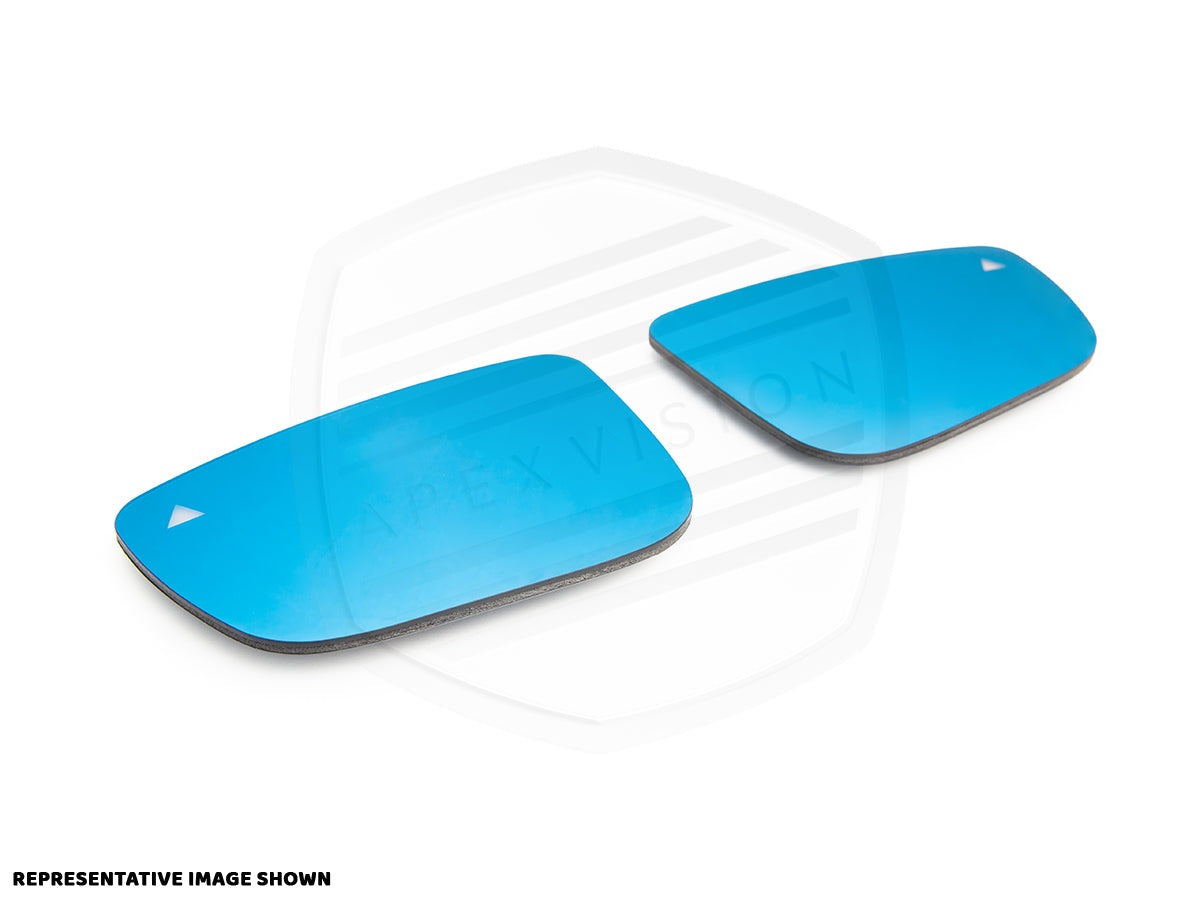Juego de espejos laterales tintados en azul ApexVision - E9X M3