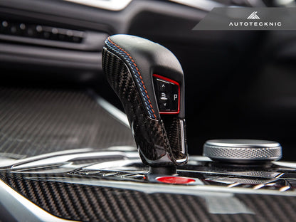 AutoTecknic Dry Carbon Gear Selector Cover - F91/ F92/ F93 M8 (ATK-BM-0323-F9X)