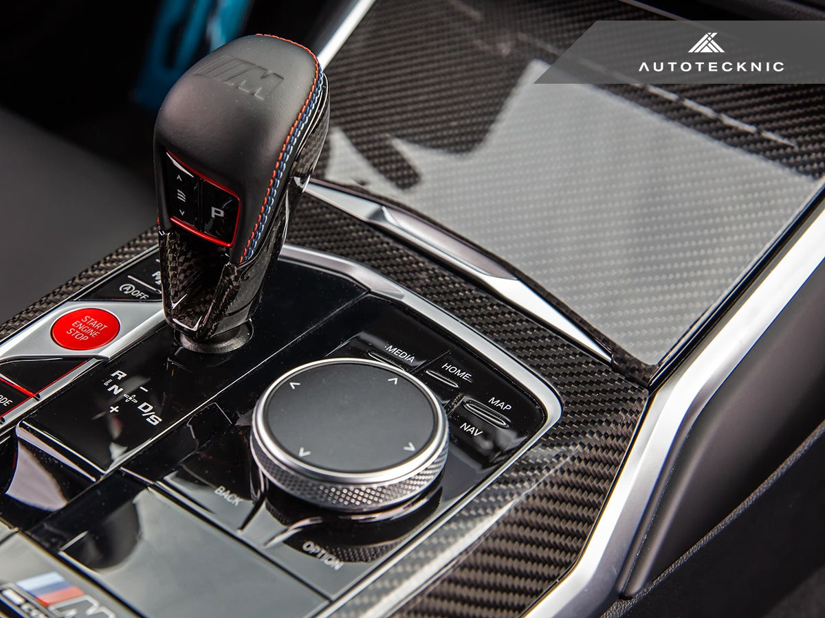 AutoTecknic Dry Carbon Gear Selector Cover - F91/ F92/ F93 M8 (ATK-BM-0323-F9X)