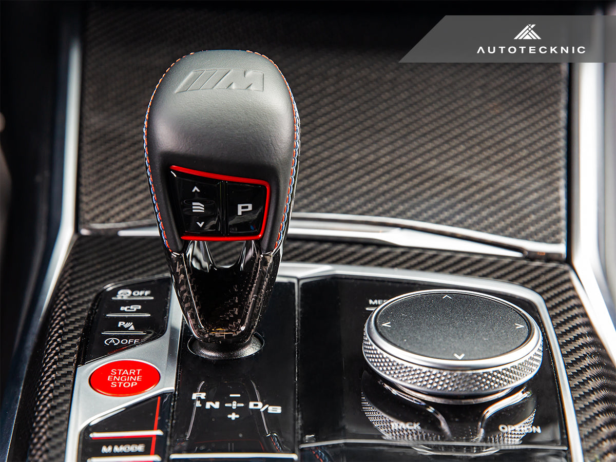 AutoTecknic Dry Carbon Gear Selector Cover - G8X M3/ M4 (ATK-BM-0323-G8X)