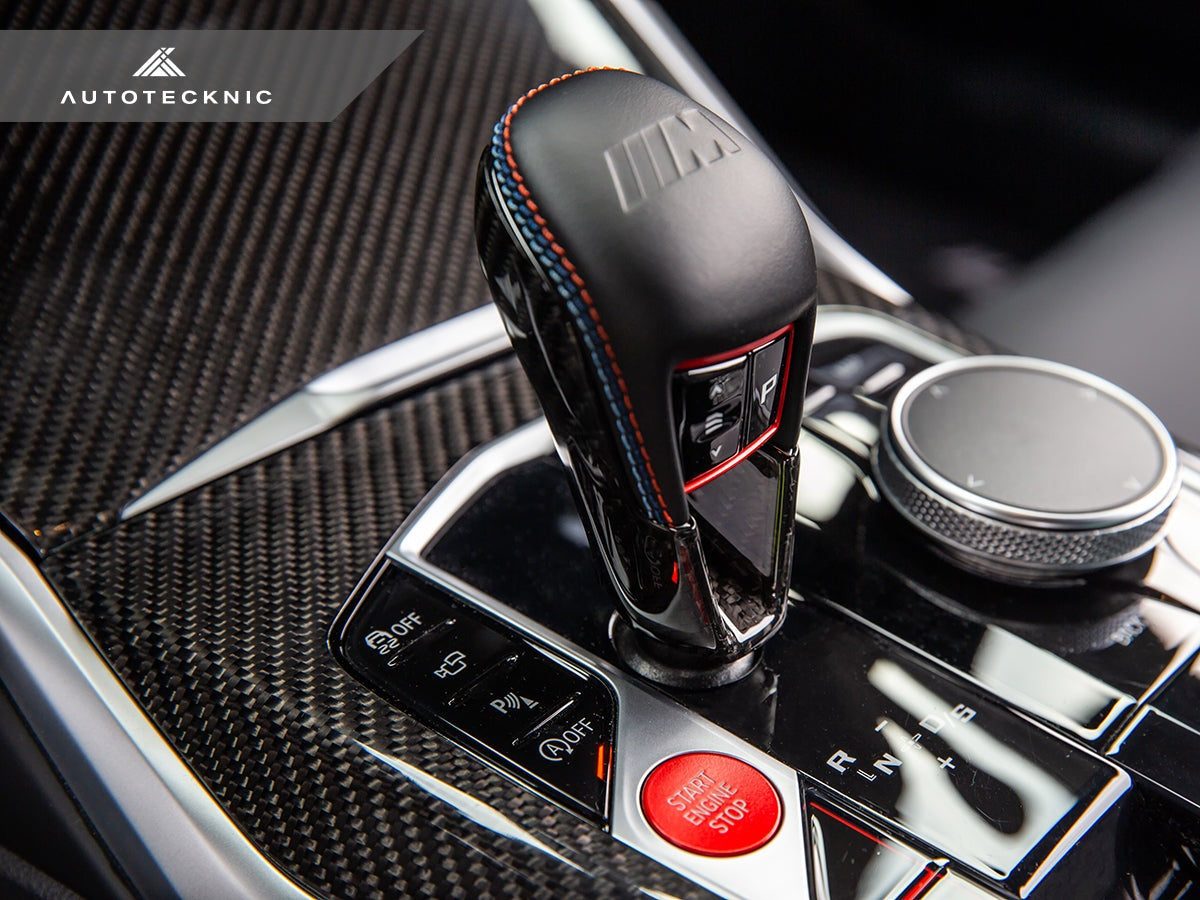 AutoTecknic Dry Carbon Gear Selector Cover - F91/ F92/ F93 M8 (ATK-BM-0323-F9X)