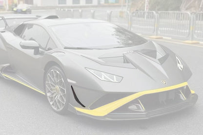 Carbonado Aero Autoclave Carbon Fiber Front Bumper Canards | 2021 - 2024 Lamborghini Huracan STO - 1