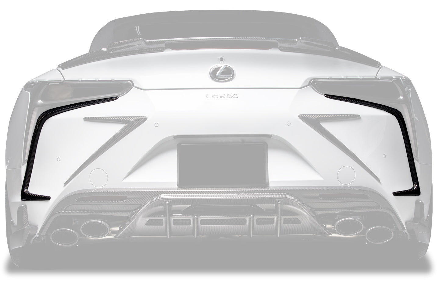 Carbonado Aero Carbon Fiber Rear Bumper Trims Carbonado (RW) | 2018-2026 Lexus LC500, LC500H