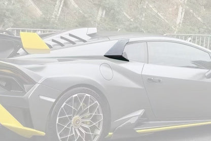 Carbonado Aero Autoclave Carbon Fiber Quarter Window Scoops | 2021 - 2024 Lamborghini Huracan STO - 1