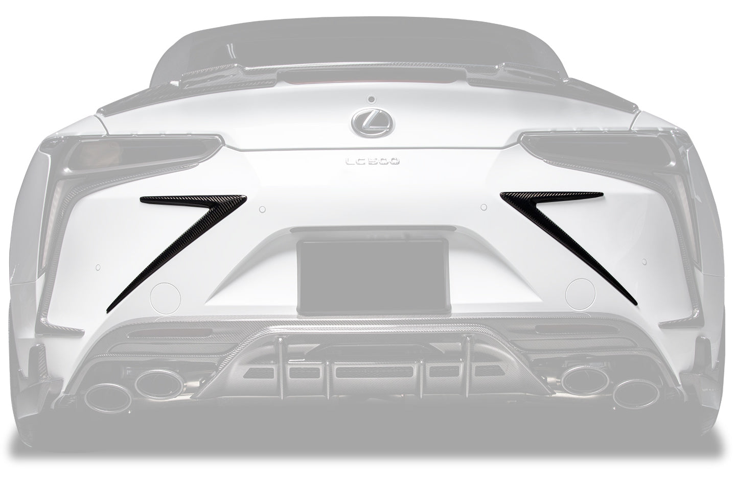 Carbonado Aero 2018-2026 Lexus Carbon Fiber Rear Bumper Trims Carbonado (RW) Fits :LC500, LC500H