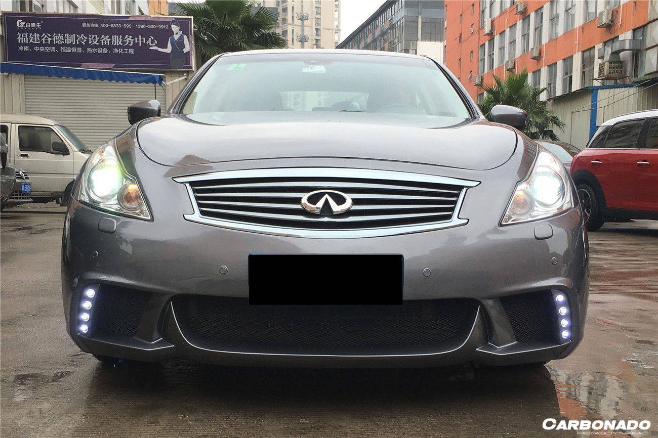 Carbonado 2010-2013 Infiniti G25   G37 Sedan WD Style Front Bumper with Led Light