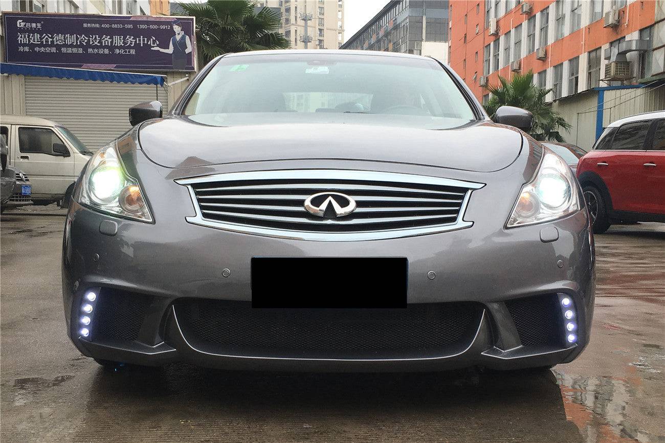 Carbonado 2010-2013 Infiniti G25   G37 Sedan WD Style Front Bumper with Led Light