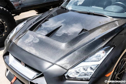 Capó de fibra de carbono estilo Nissan GTR R35 CBA DBA LII (2009-2016)