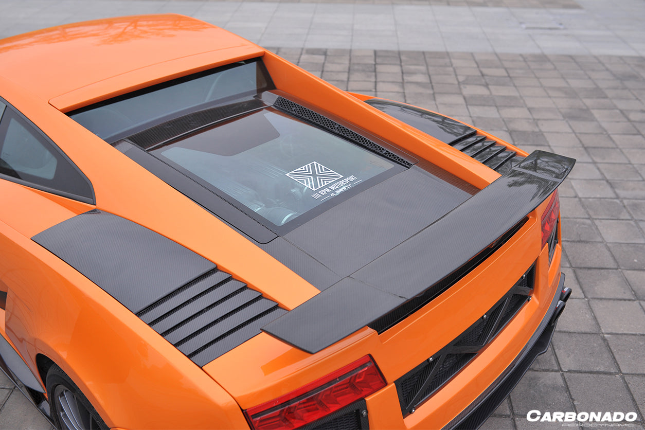 Carbonado OE Style Engine Hood Hatch USE ORIGINAL GLASS | 2004-2008 Lamborghini Gallardo Coupe, Gallardo SE, Superleggera