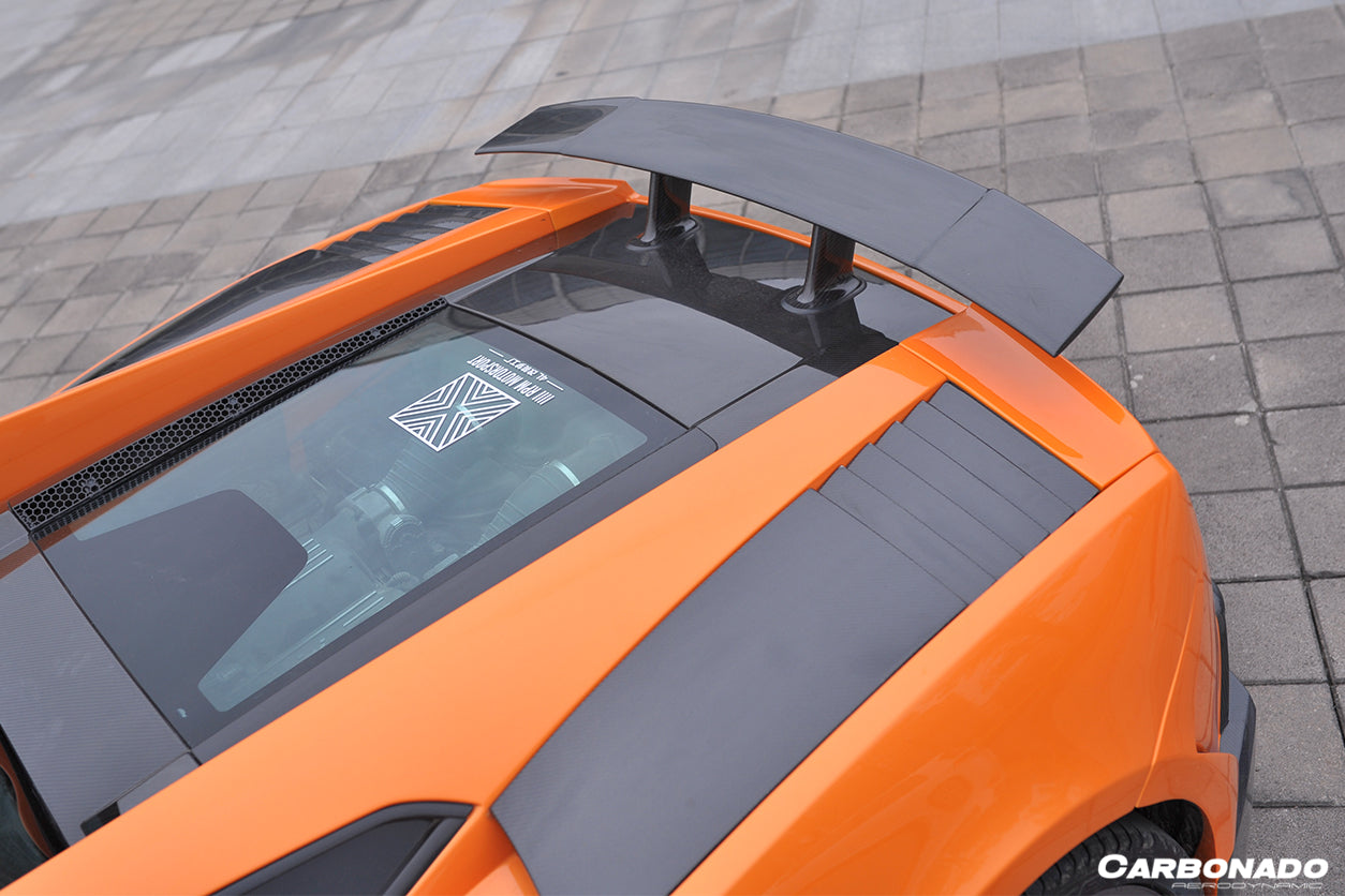 Carbonado OE Style Engine Hood Hatch USE ORIGINAL GLASS | 2004-2008 Lamborghini Gallardo Coupe, Gallardo SE, Superleggera