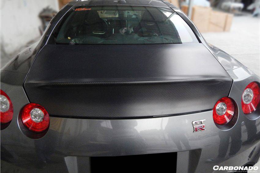 Baúl de fibra de carbono estilo Nissan GTR R35 CBA DBA EBA AMS (2008-2025)