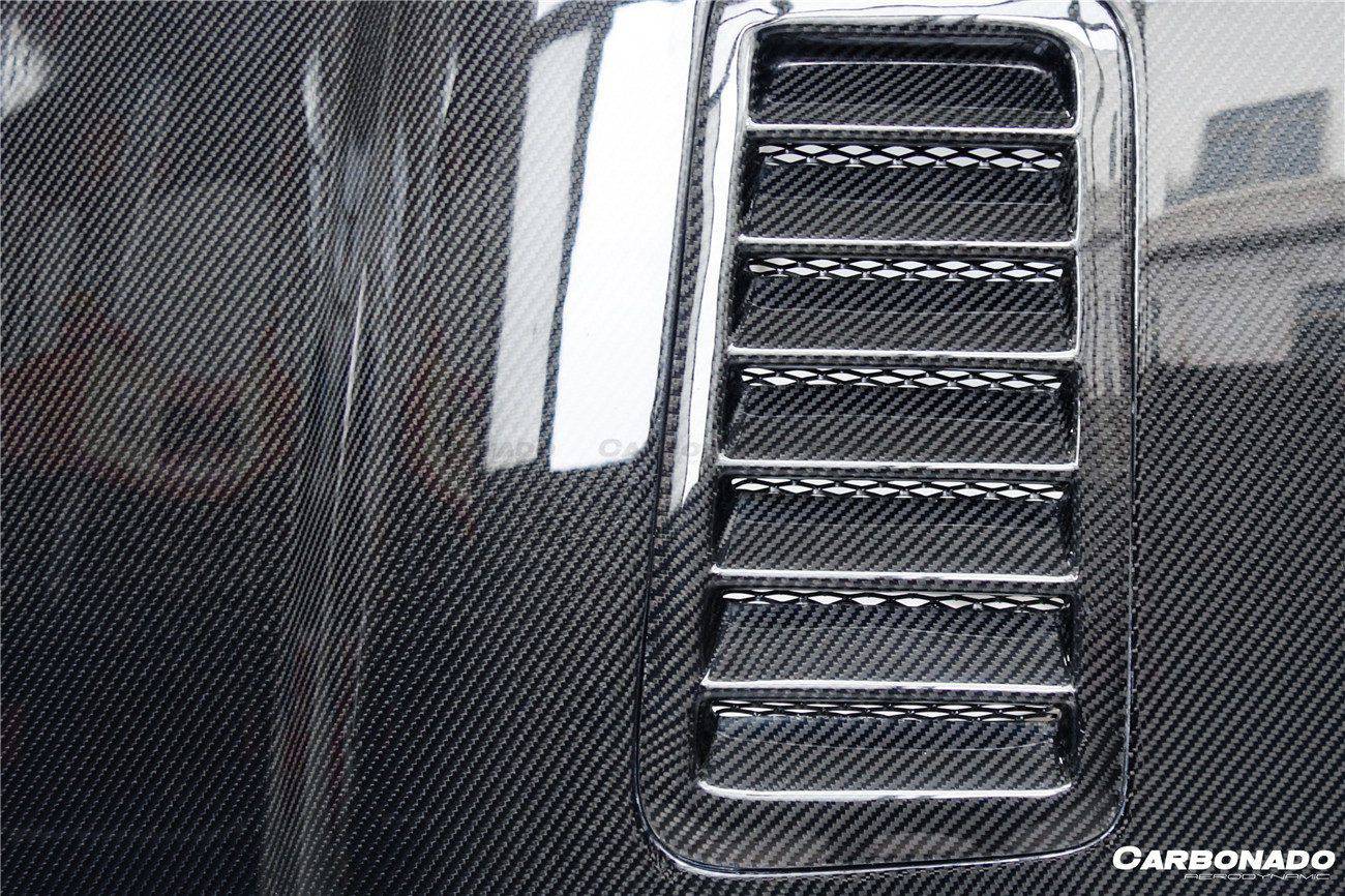 Carbonado 2010-2014 Ford Mustang GT500 Black Momba BC1 Style Hood