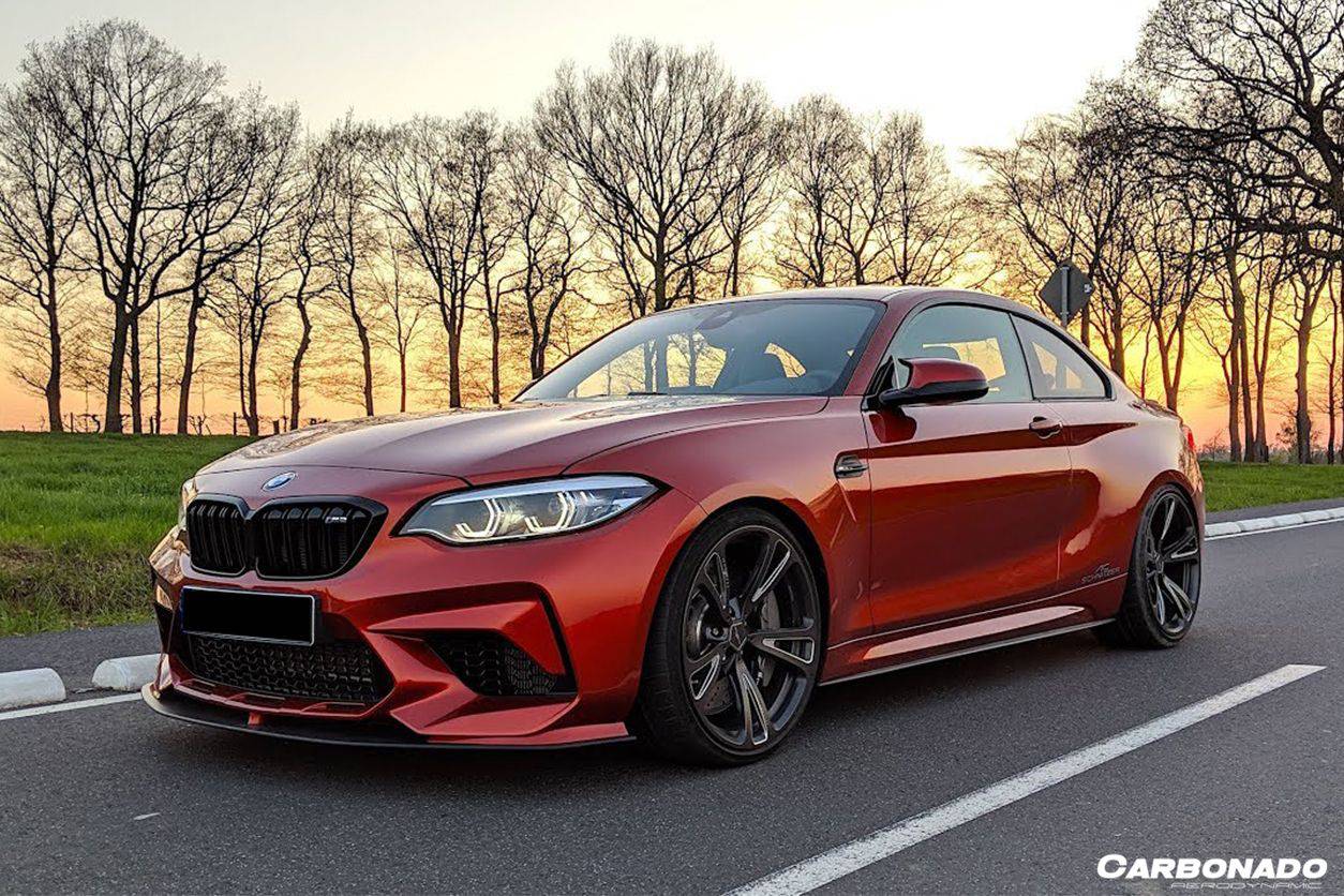 Borde delantero de fibra de carbono estilo AC para BMW M2 M2C F87 Carbonado 2016-2021