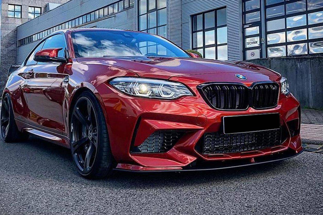 Borde delantero de fibra de carbono estilo AC para BMW M2 M2C F87 Carbonado 2016-2021