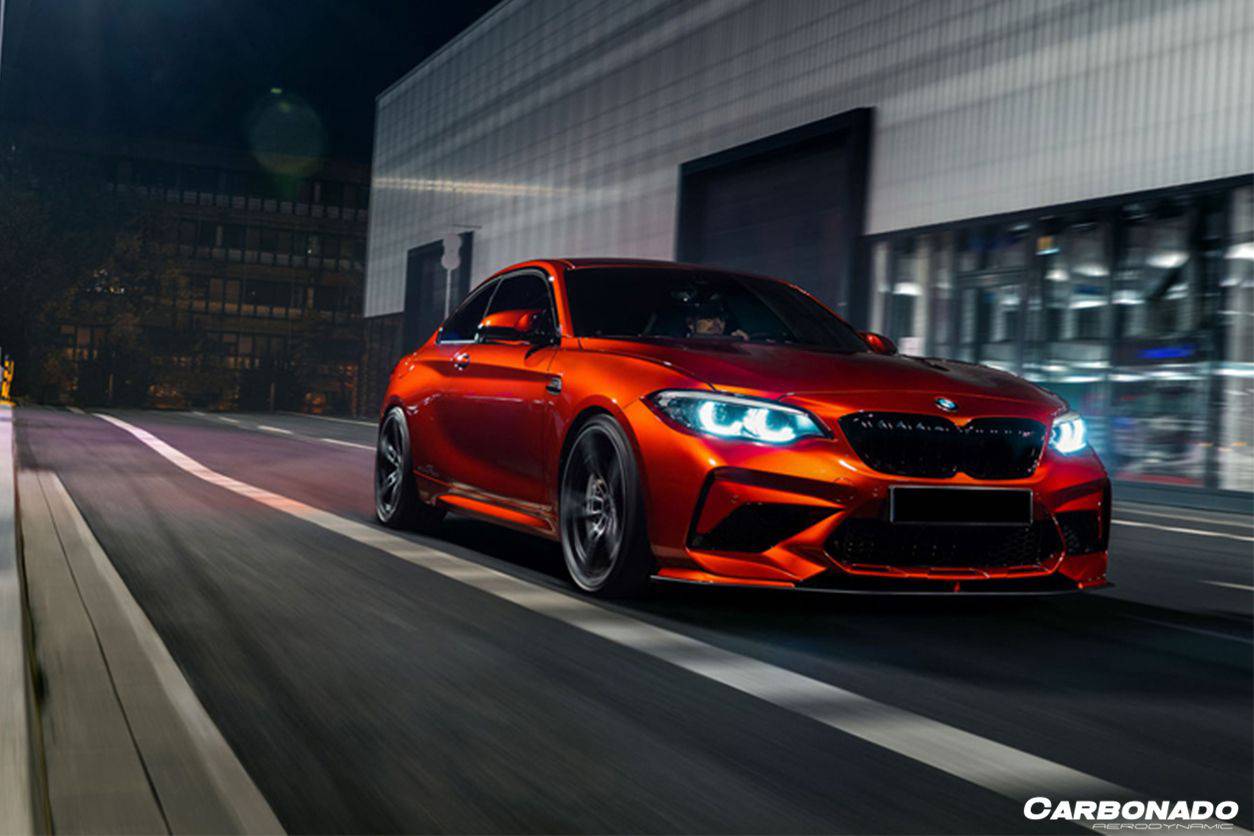 Borde delantero de fibra de carbono estilo AC para BMW M2 M2C F87 Carbonado 2016-2021