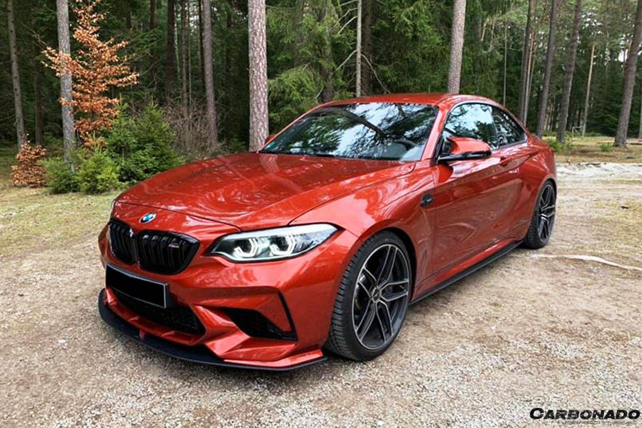 Borde delantero de fibra de carbono estilo AC para BMW M2 M2C F87 Carbonado 2016-2021