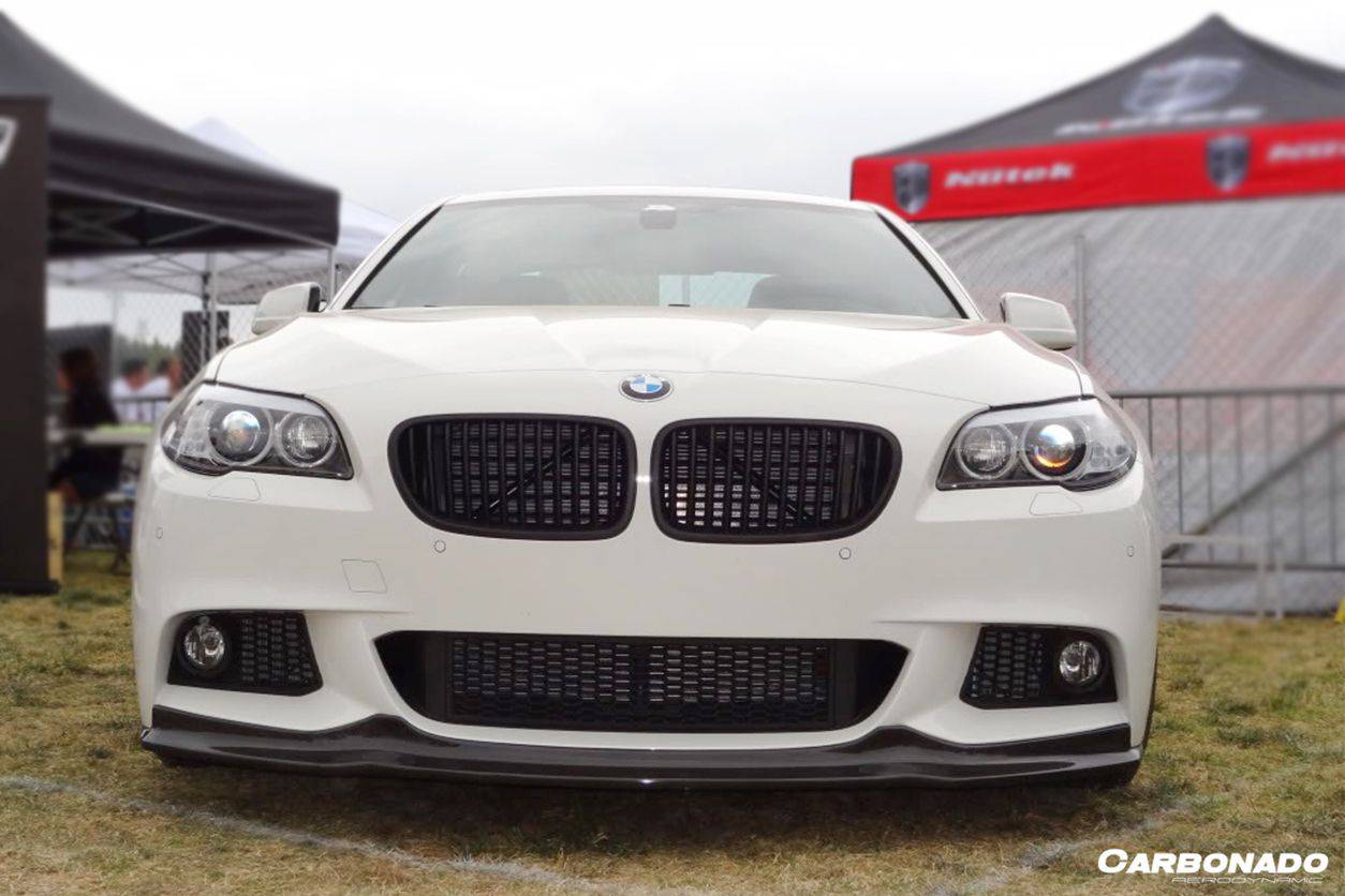 Carbonado 2011-2016 BMW F10 5 Series M-Tech AK Style Carbon Fiber Front Lip