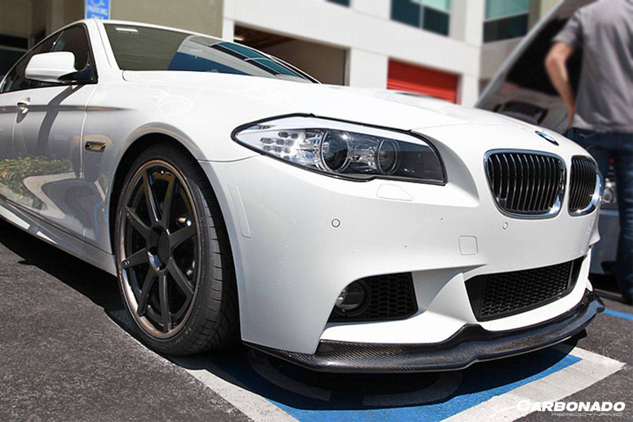 Carbonado 2011-2016 BMW F10 5 Series M-Tech AK Style Carbon Fiber Front Lip