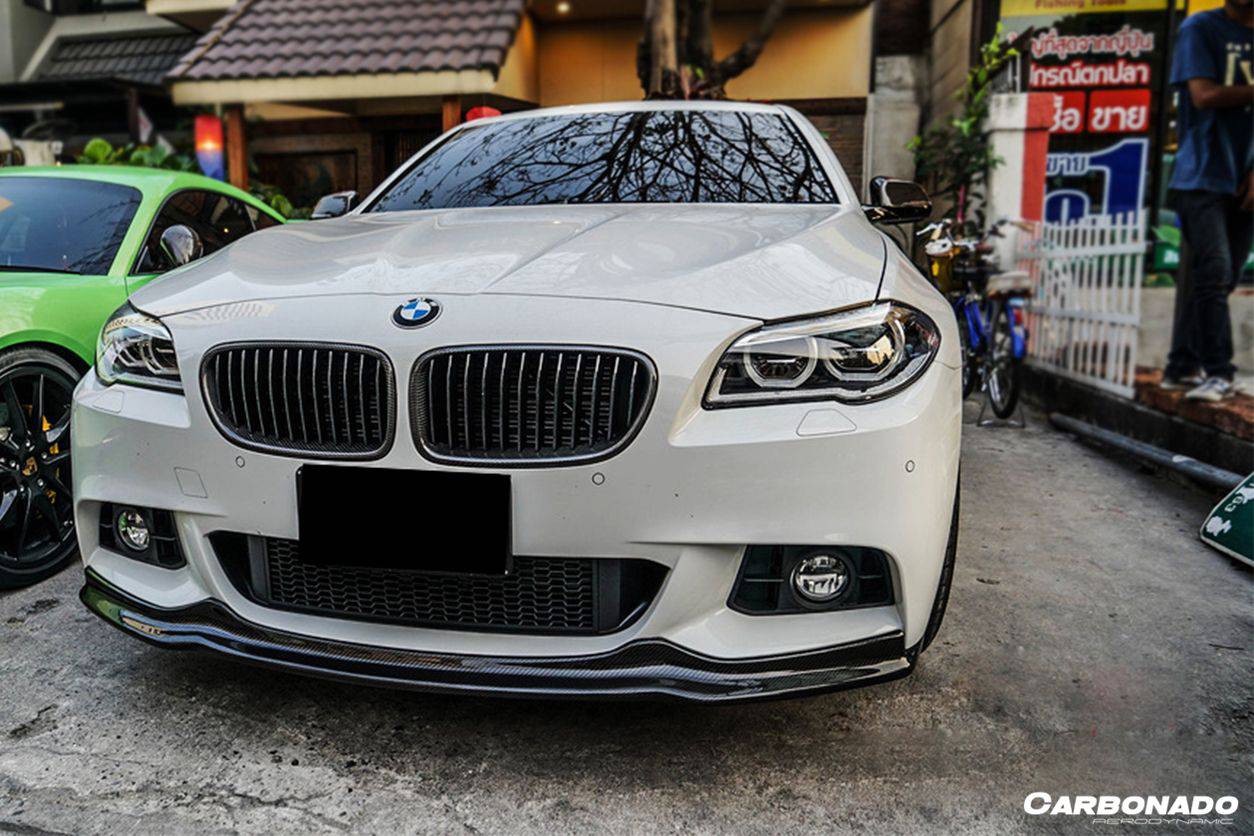 Carbonado 2011-2016 BMW F10 5 Series M-Tech AK Style Carbon Fiber Front Lip