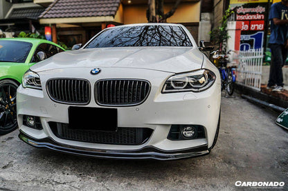 Carbonado 2011-2016 BMW F10 5 Series M-Tech AK Style Carbon Fiber Front Lip