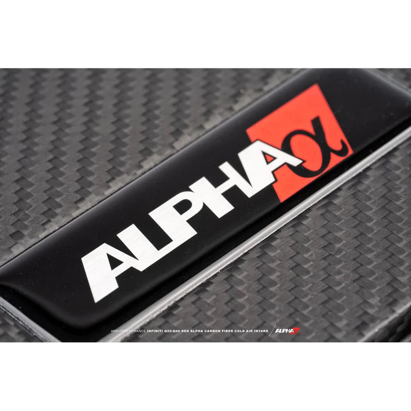 AMS Performance Alpha Matte Carbon Intake Covers (Infiniti 17+ Q60 / 16+ Q50)