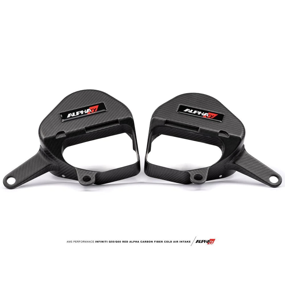 AMS Performance Red Alpha Matte Carbon Intake Kit (Infiniti Q50/Q60) - AMS