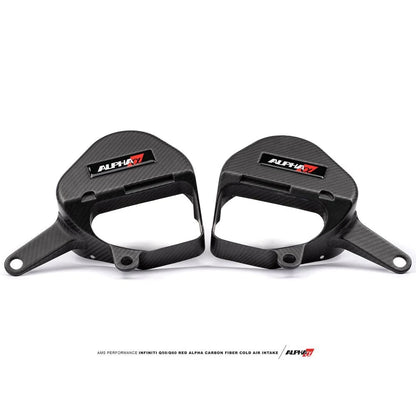 AMS Performance Red Alpha Matte Carbon Intake Kit (Infiniti Q50/Q60) - AMS