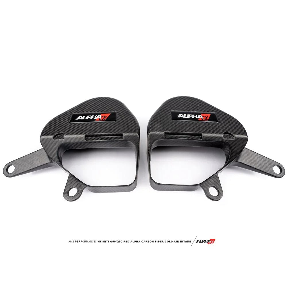 AMS Performance Red Alpha Matte Carbon Intake Kit (Infiniti Q50/Q60) - AMS