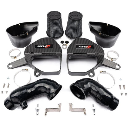 AMS Performance Red Alpha Matte Carbon Intake Kit (Infiniti Q50/Q60) - AMS